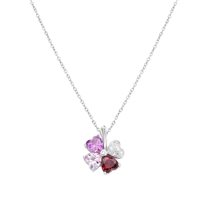 Collana Amen Donna Quadricuore in Argento Zircone CLPQUBMFU - CLPQUBMFU